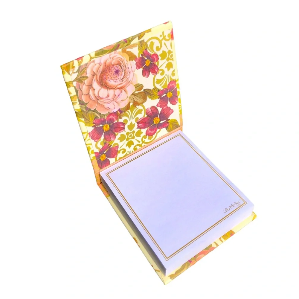 Lily McGee Vintage Florals Embellished Hardcover Purse Notepad (16007), Mauve